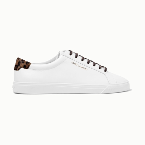 Saint Laurent Shoes - SOLD Saint Laurent White Leather Leopard Pony Hair